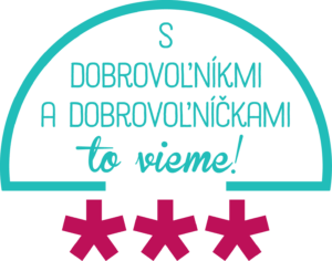 S dobrovoľníkmi to vieme a máme na to už aj certifikát Nápis s informáciou o dobrovoľníkoch a dobrovoľníčkach v kultúrno-komunitnom priestore Hory Doly s komunitnou záhradou v Liptovskom Mikuláši.