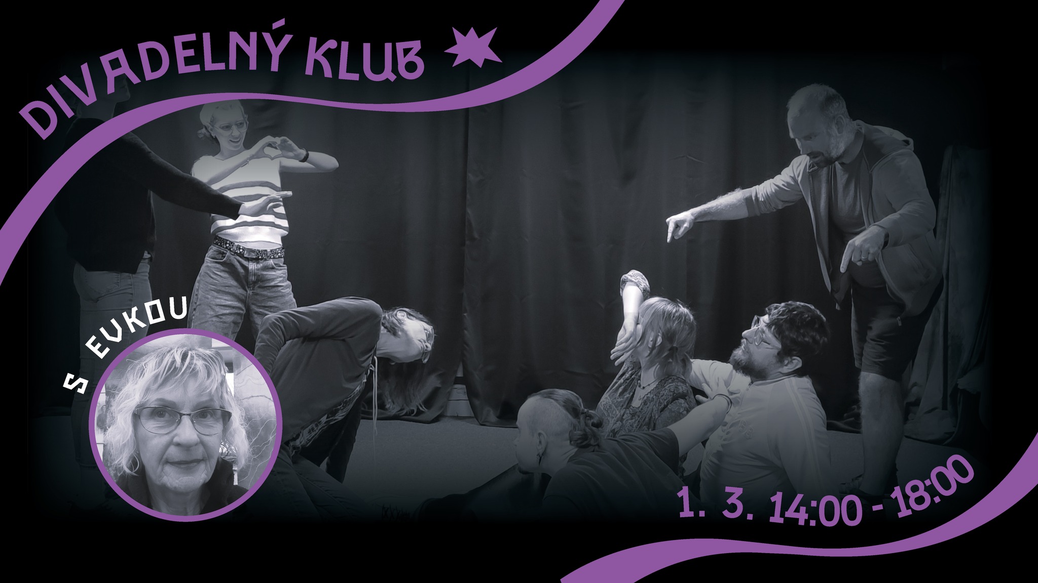 Klubovňa s Michalom Barbierom, workshop moderovania aj háčkovanie – taký bude marec v Hory Doly Alt text: "Divadelný klub s Eukou v kultúrno-komunitnom priestore Hory Doly v Liptovskom Mikuláši, 1. marca od 14:00 do 18:00. Účastníci sa zapájajú do divadelnej aktivity v kreatívnom prostredí."